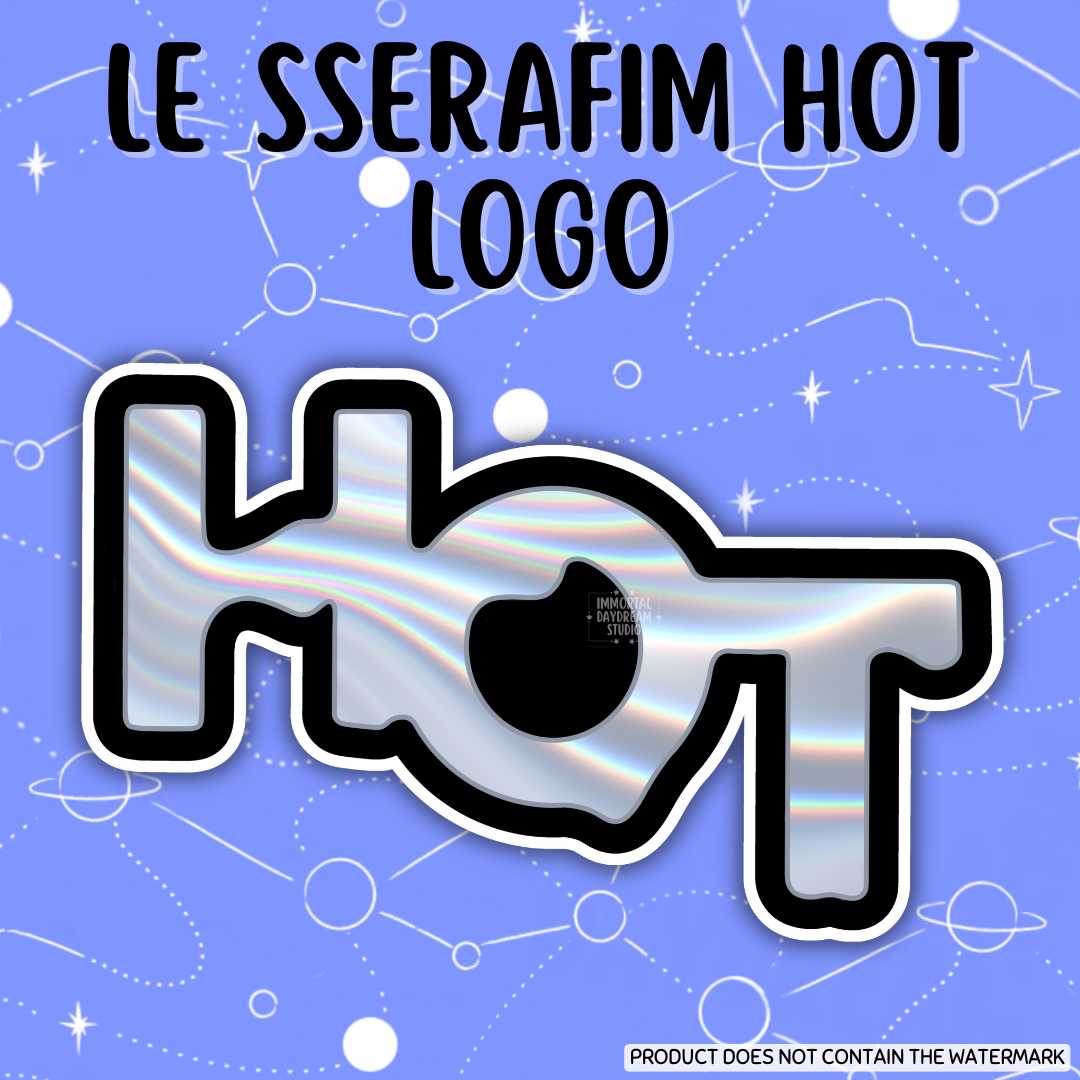 LE SSERAFIM HOT Logo Flat Magnet