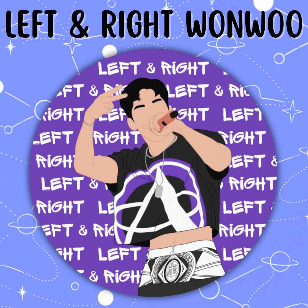 Left & Right Wonwoo Button Pin