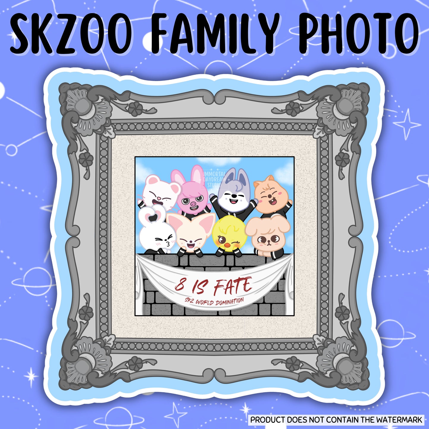 "8 is Fate" SKZOO Family Portrait Sticker