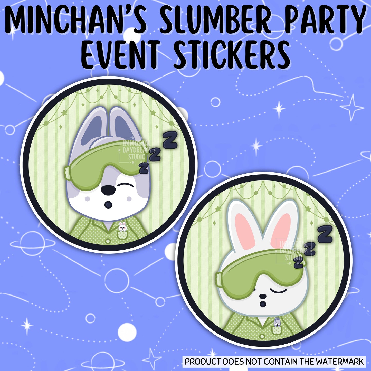 MINCHAN's Slumber Party Event Stickers