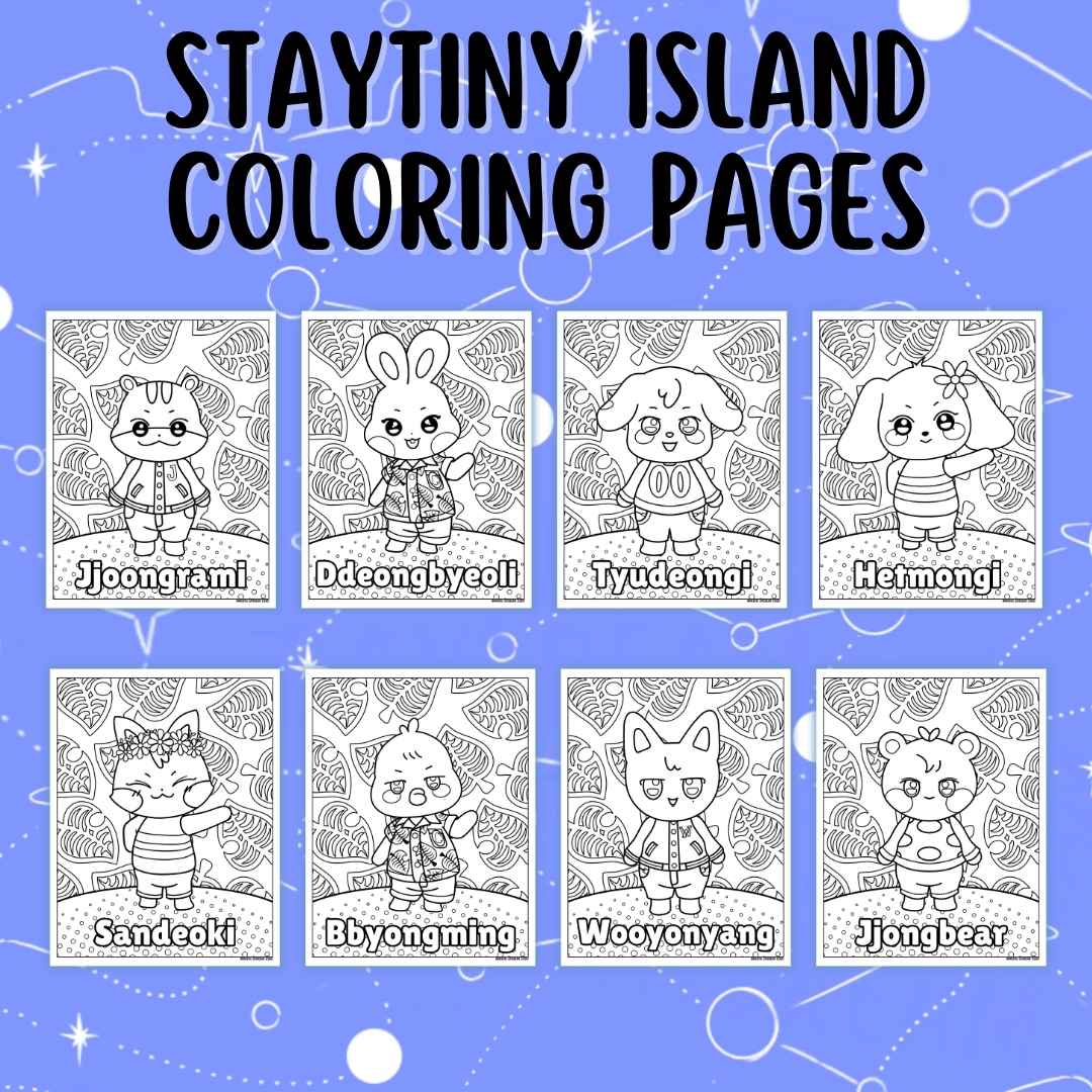 STAYTINY Island Coloring Pages (Digital Download)