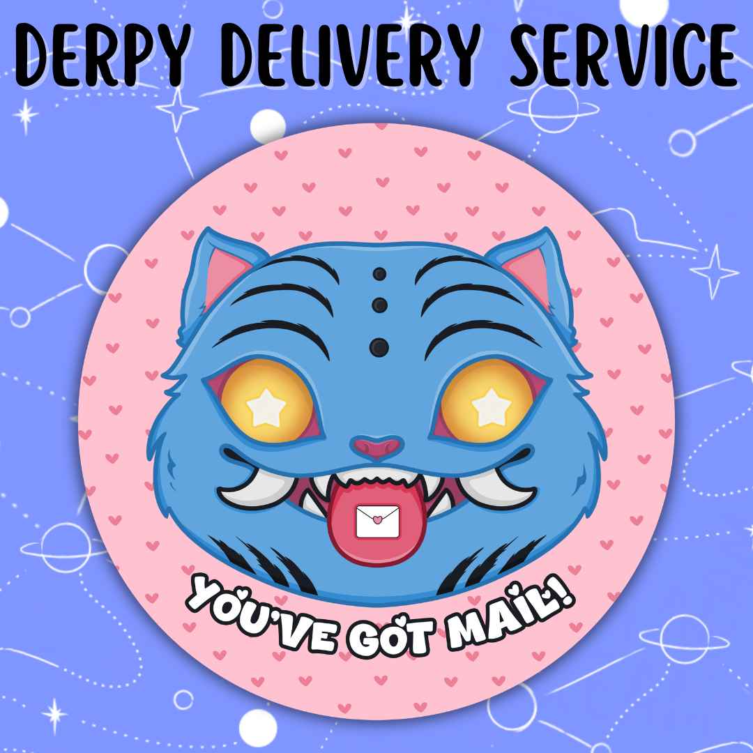 Derpy Delivery Service Button Pin