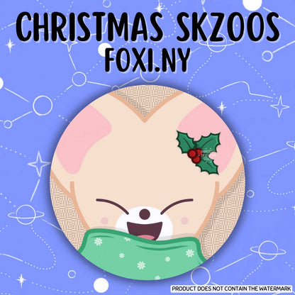 Christmas SKZOOs Button Pins (Gacha Draw)