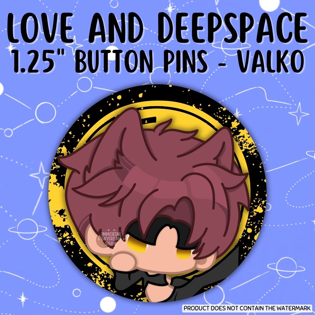 Love and Deepspace Button Pins (Gacha Draw) - IDOL Banner