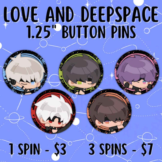 Love and Deepspace Button Pins (Gacha Draw)