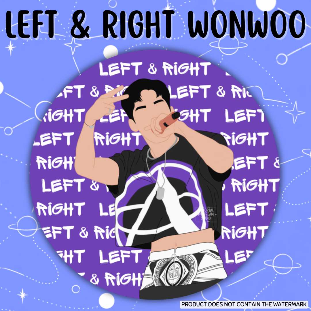 Left & Right Wonwoo Button Pin