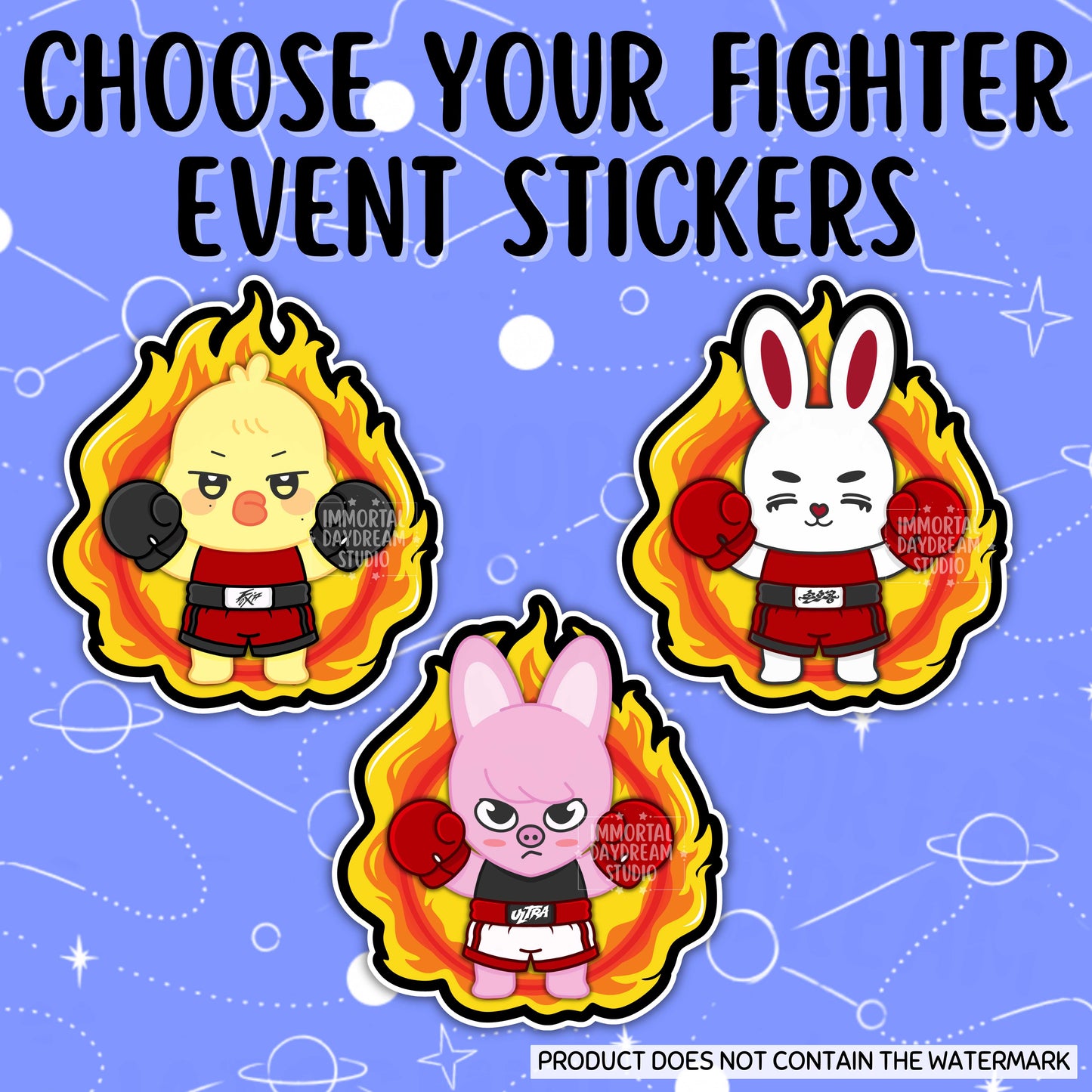 Choose Your Fighter: Leo Rappers Event Stickers