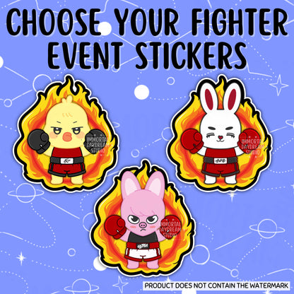 Choose Your Fighter: Leo Rappers Event Stickers