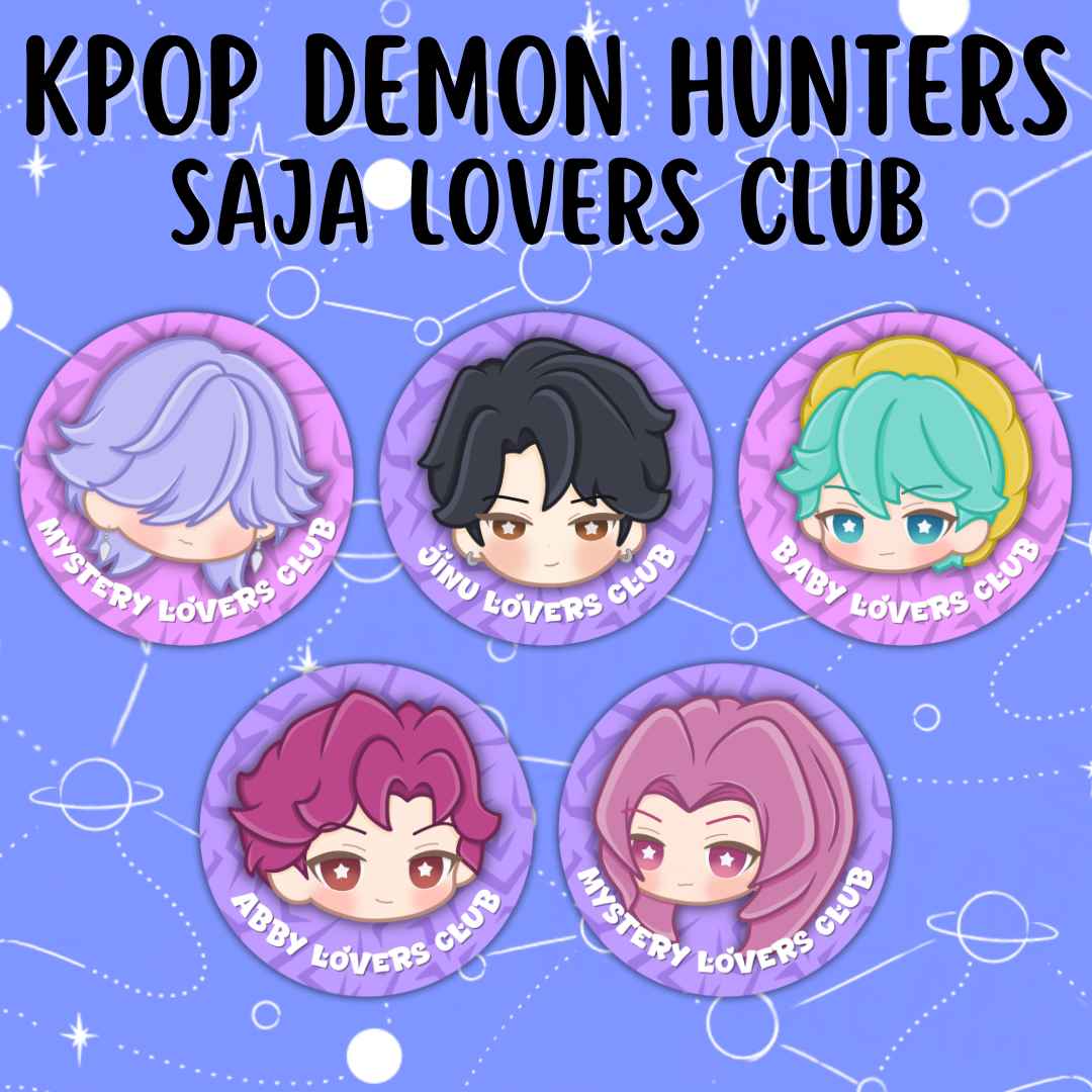 K-POP DEMON HUNTERS: Huntrix/Saja Boys Lovers Club Button Pins
