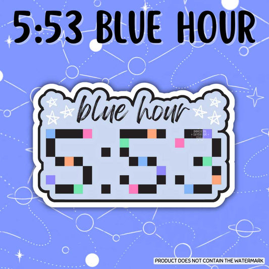 5:53 Blue Hour Sticker/Flat Magnet