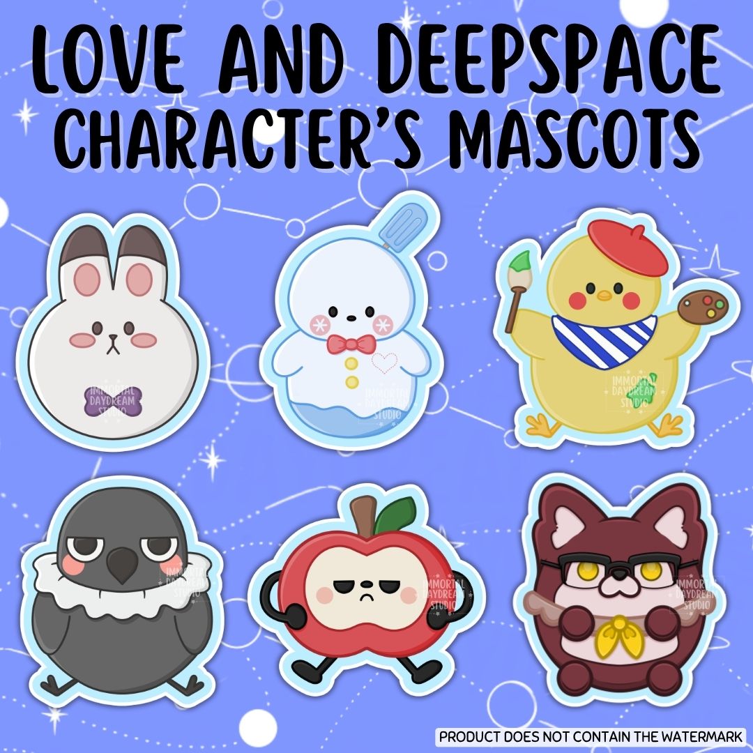 LOVE AND DEEPSPACE: Character's  Mascots Stickers