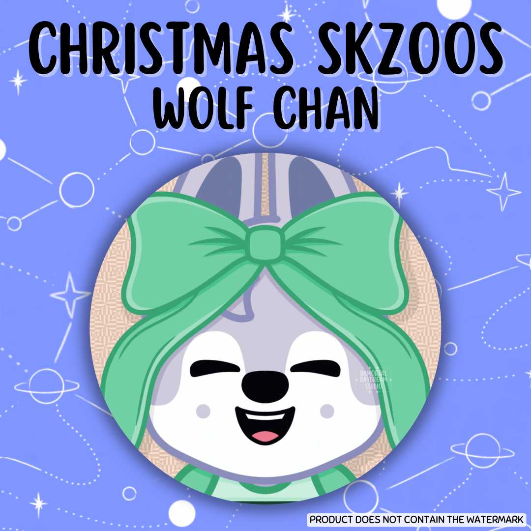 Christmas SKZOOs Button Pins (Gacha Draw)