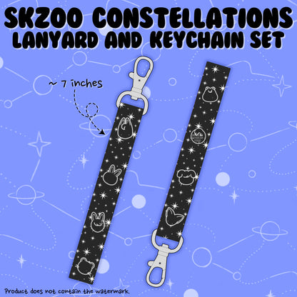 SKZOO Constellation Wristlet Lanyard + Keychain Set