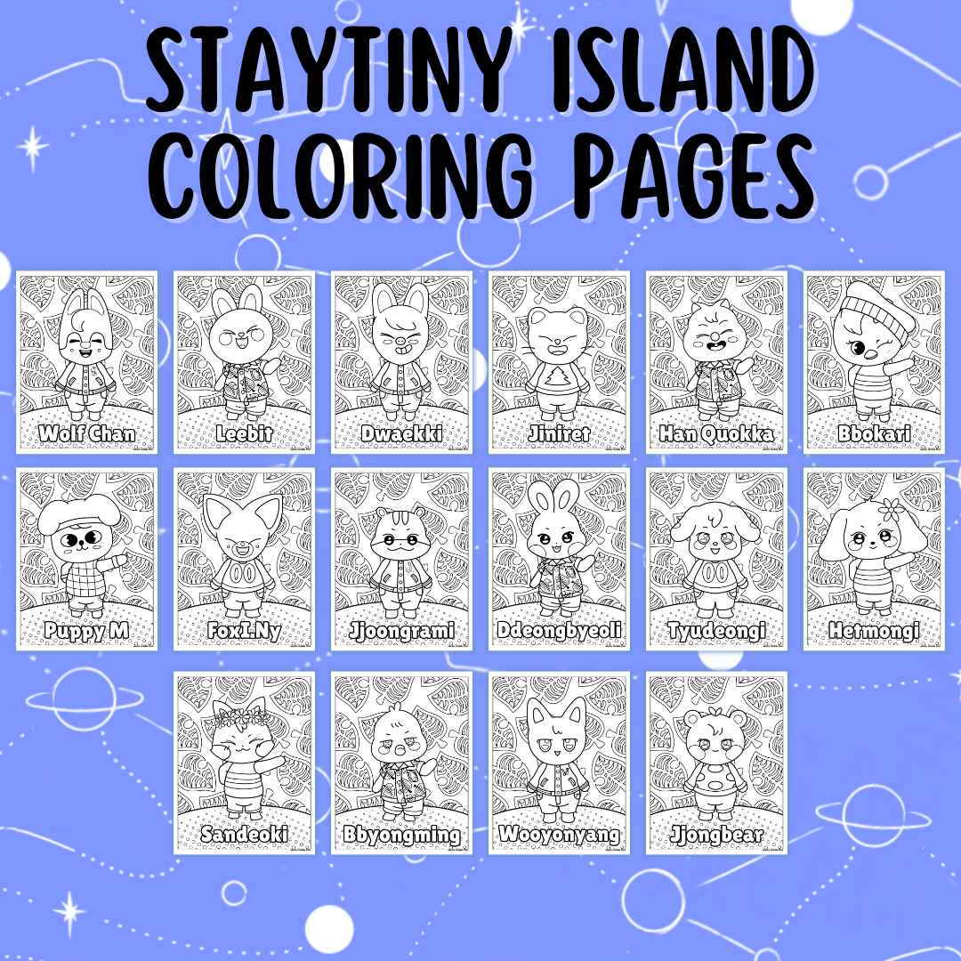 STAYTINY Island Coloring Pages (Digital Download)