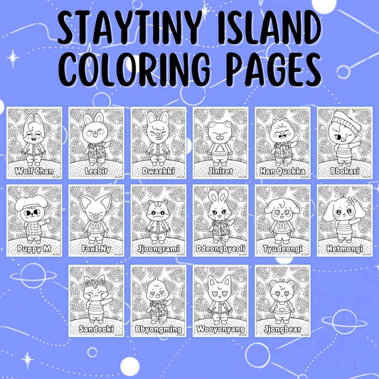 STAYTINY Island Coloring Pages (Digital Download)