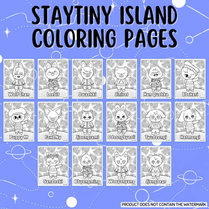 STAYTINY Island Coloring Pages (Digital Download)