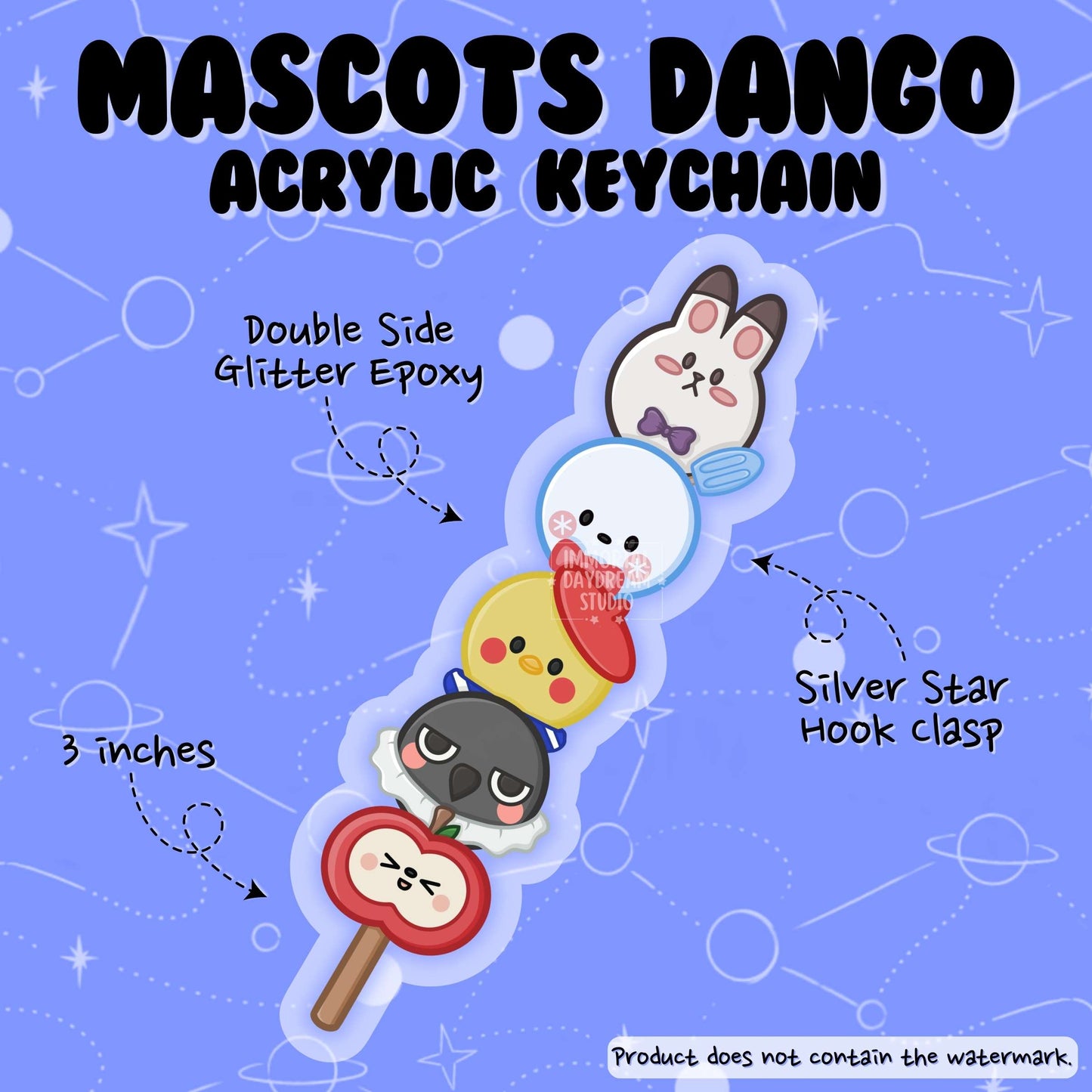 LOVE AND DEEPSPACE: Mascots Dango Keychain