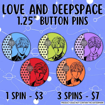 Love and Deepspace Button Pins (Gacha Draw)