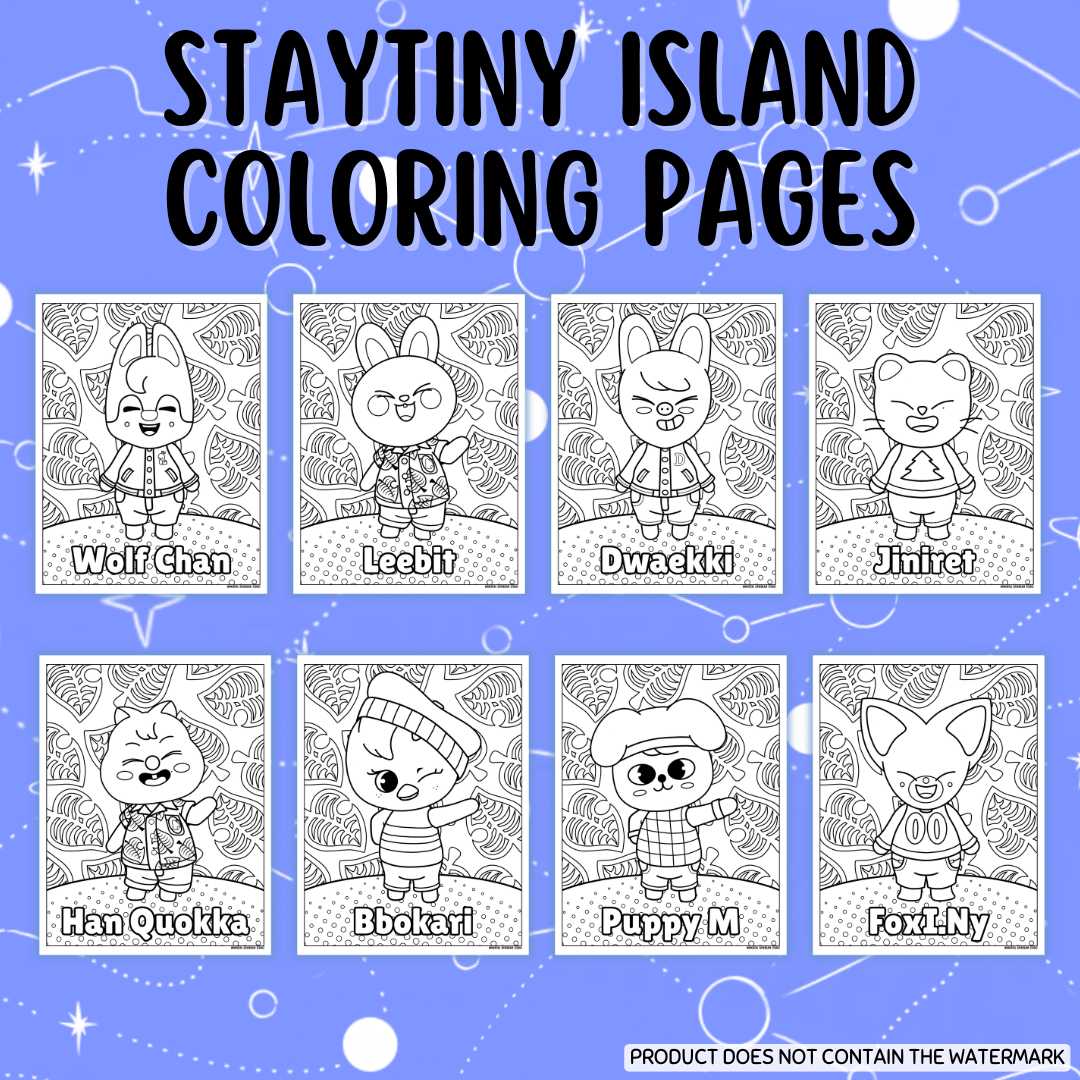 STAYTINY Island Coloring Pages (Digital Download)