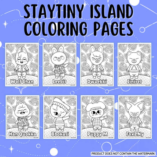 STAYTINY Island Coloring Pages (Digital Download)