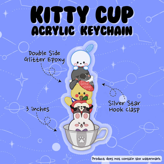 LOVE AND DEEPSPACE: Kitty Cup Keychain