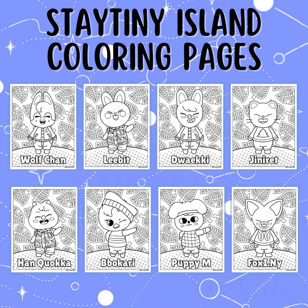 STAYTINY Island Coloring Pages (Digital Download)