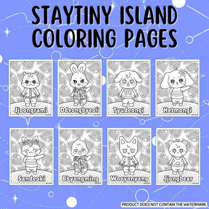 STAYTINY Island Coloring Pages (Digital Download)