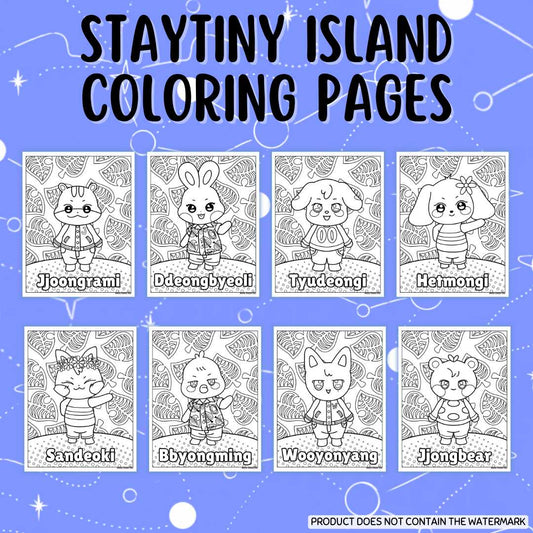 STAYTINY Island Coloring Pages (Digital Download)