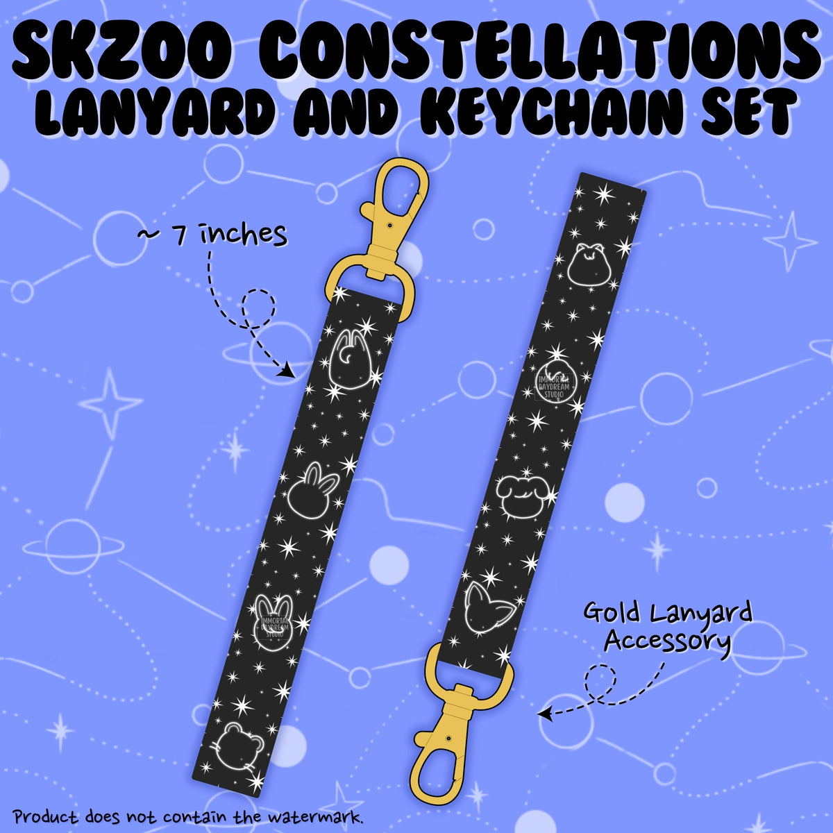 SKZOO Constellation Wristlet Lanyard + Keychain Set