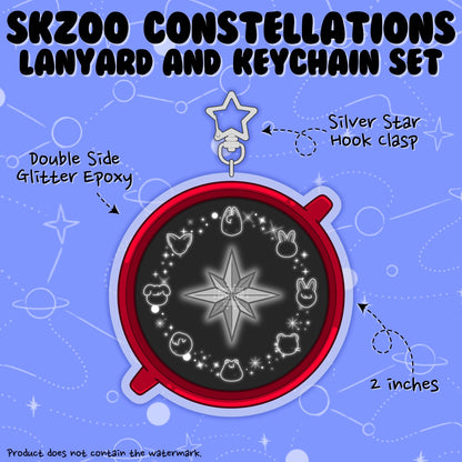 SKZOO Constellation Wristlet Lanyard + Keychain Set