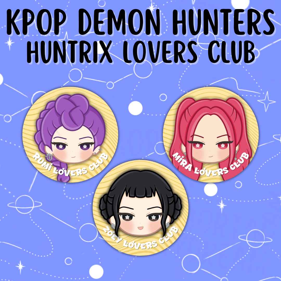 K-POP DEMON HUNTERS: Huntrix/Saja Boys Lovers Club Button Pins