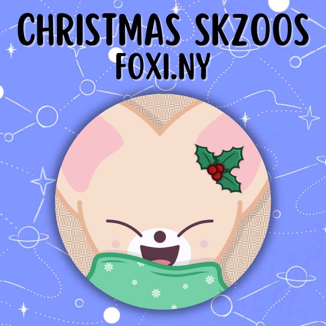 Christmas SKZOOs Button Pins (Gacha Draw)