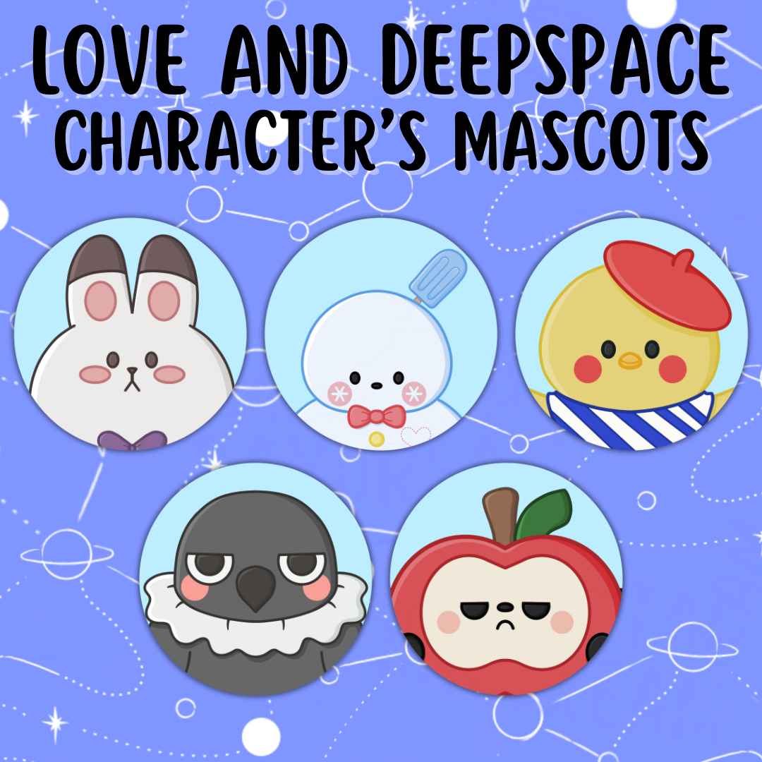 LOVE AND DEEPSPACE: Character's  Mascots Button Pins