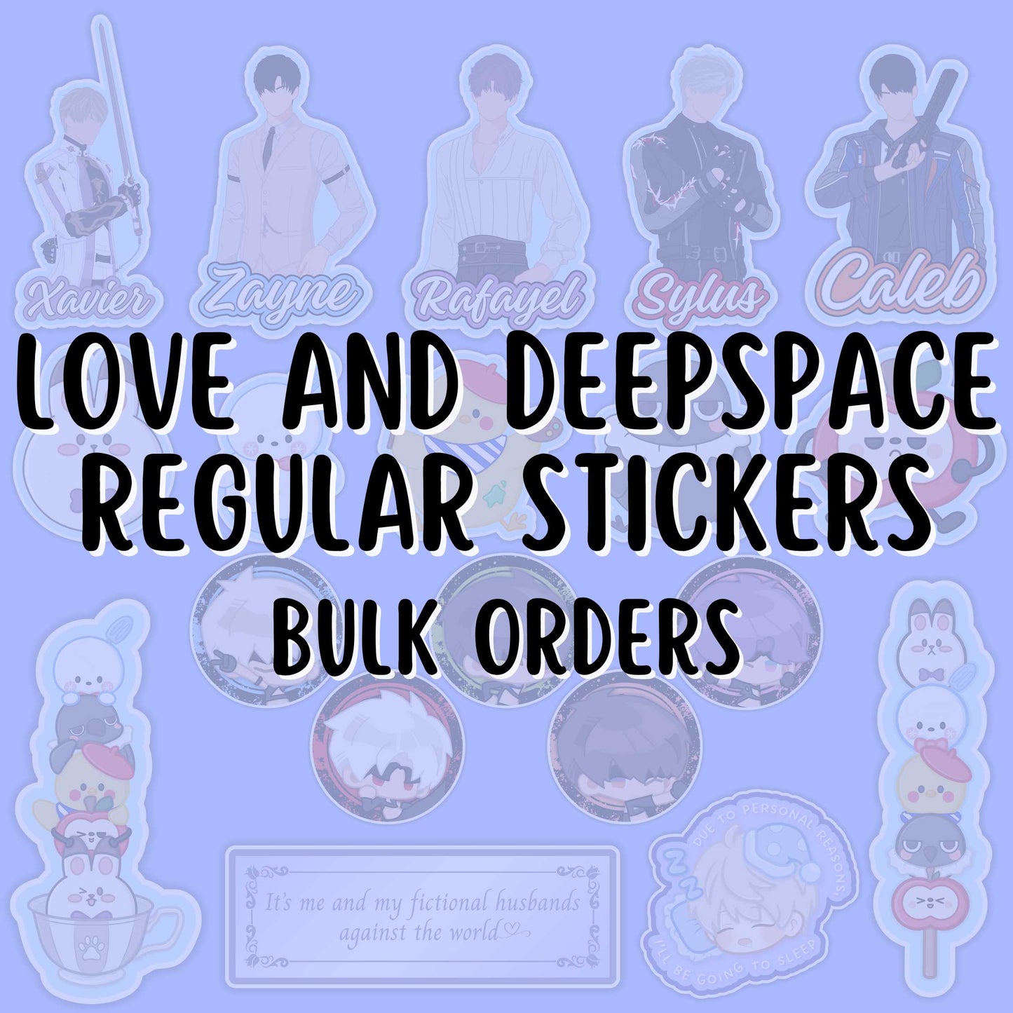LOVE AND DEEPSPACE  Regular Stickers (Bulk)